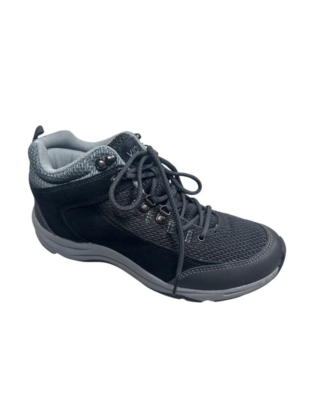 NWT Women's 8.5  Vionic Cypress Trail Walker Hiking Boots Black Gray Shoes